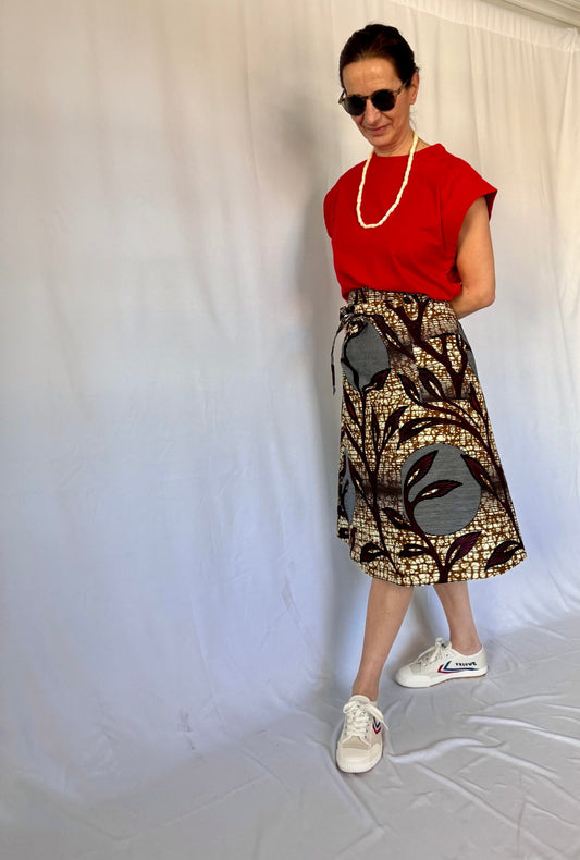 Aline Handmade Savannah Midi Wrap Skirt onsēm