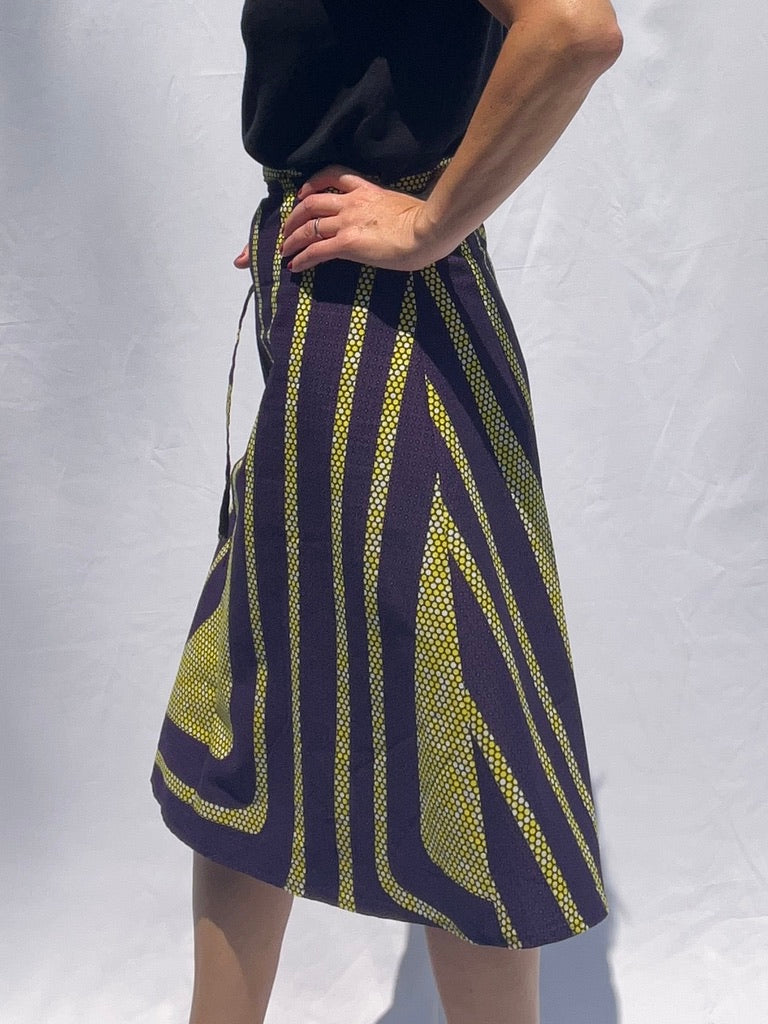 Aline Handmade Japanese Inspired Midi Wrap Skirt onsēm