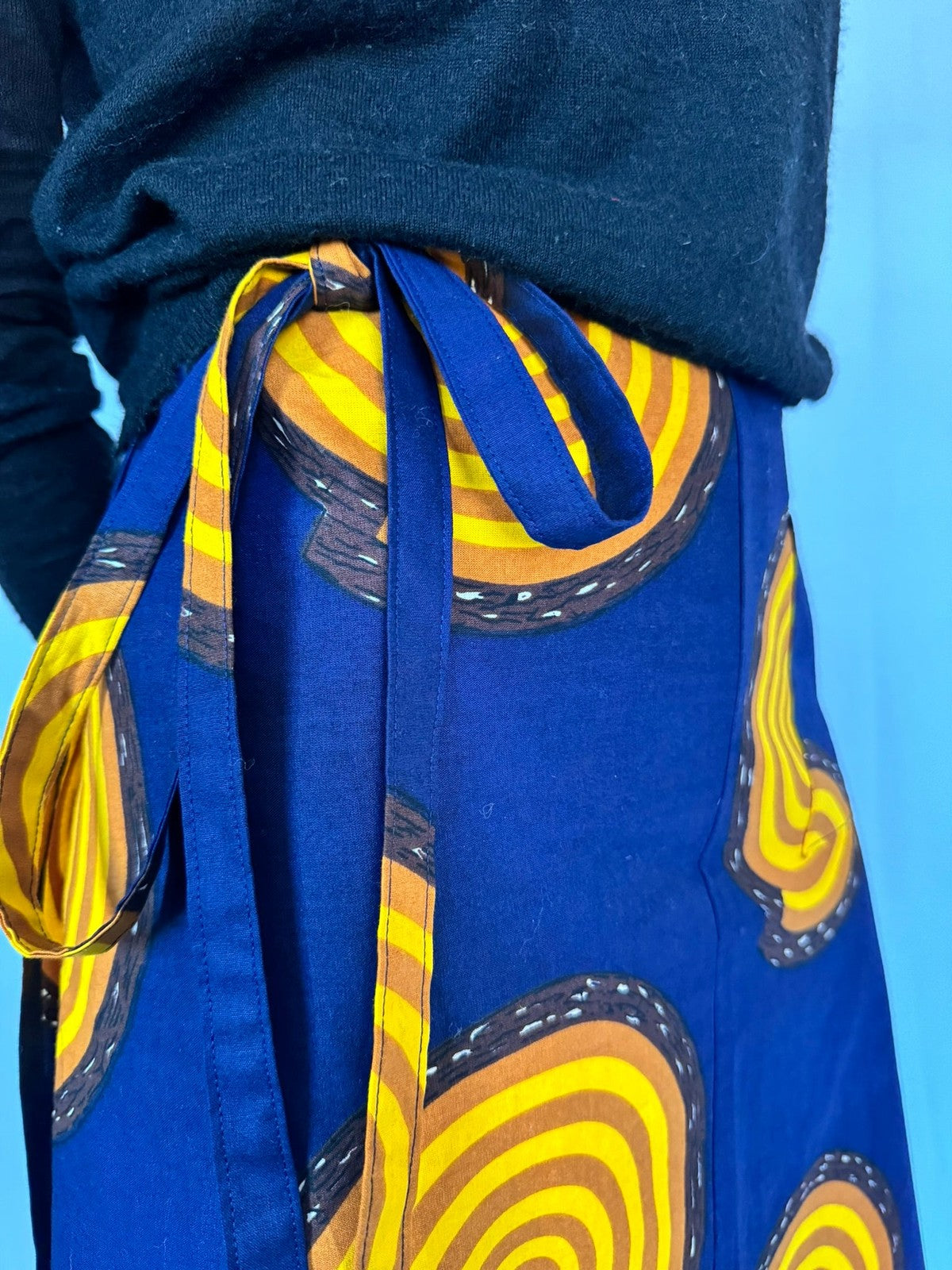 Aline Handmade Van Gogh Midi Wrap Skirt onsēm