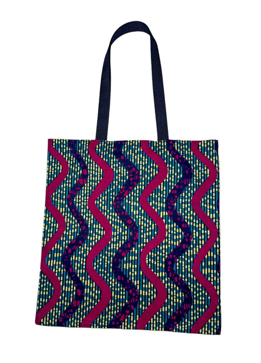 Pink and Purple Tote Bag & African Fabric