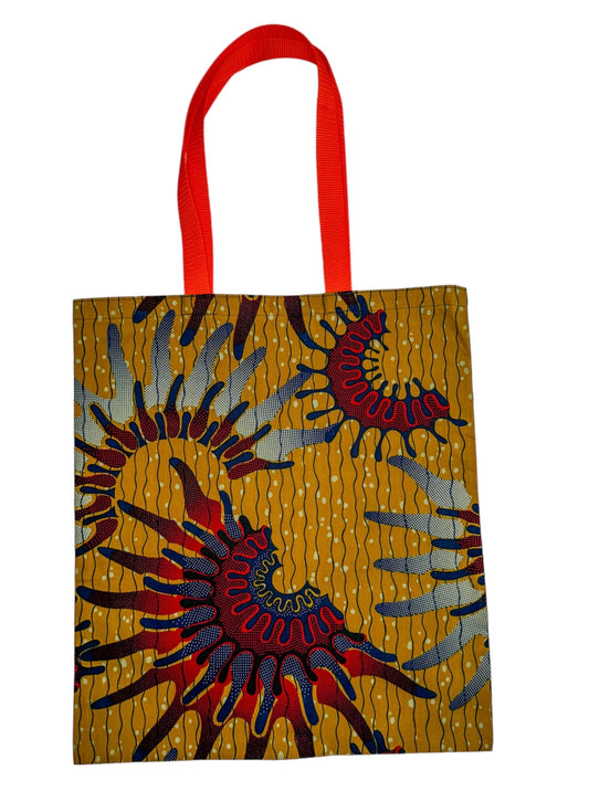 Bronze Tote Bag & African Fabric