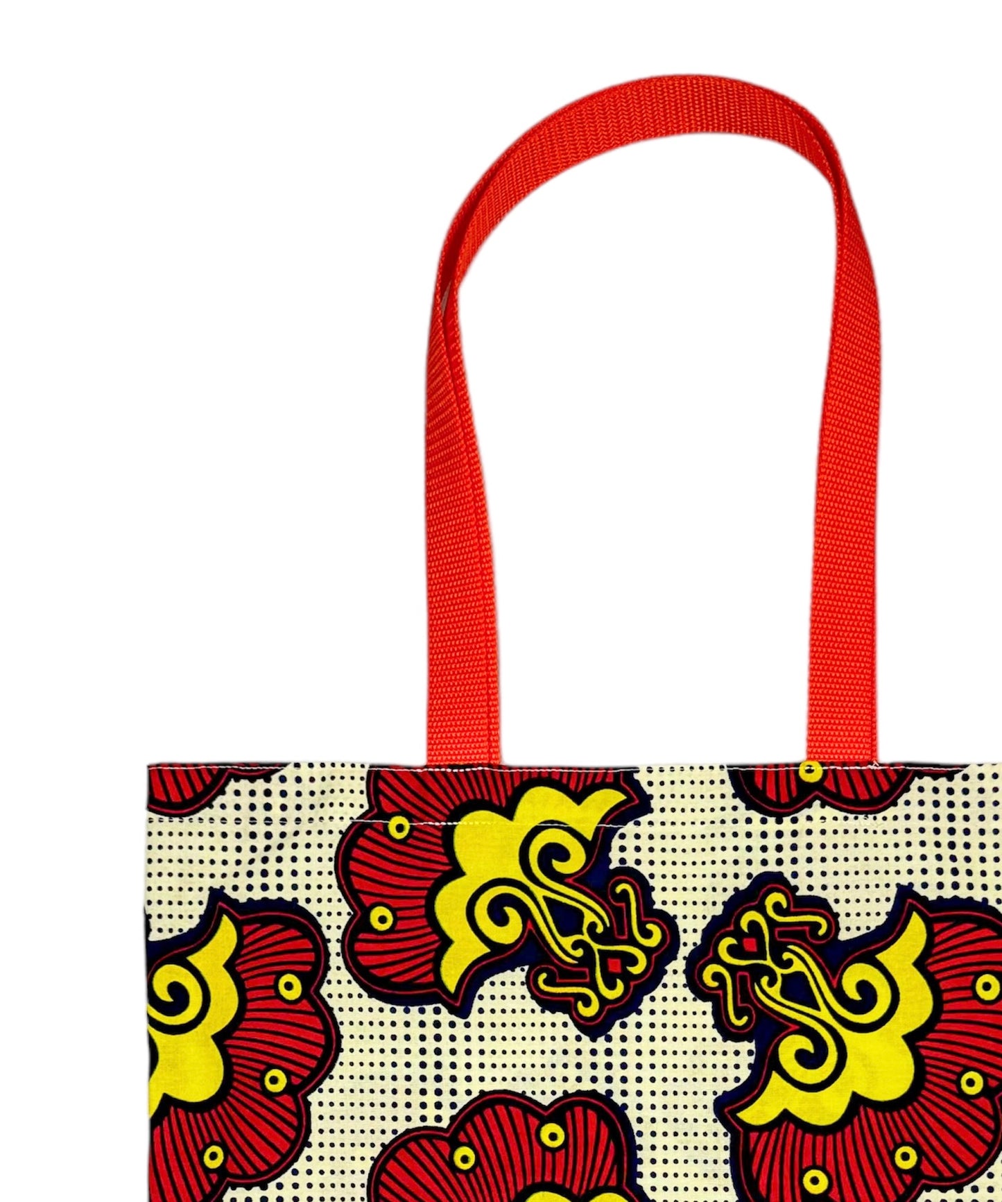 Oriental Red Tote Bag & African Fabric