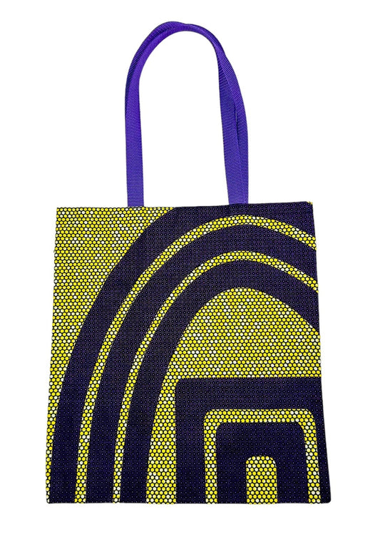 Purple and Yellow Tote Bag & African Fabric