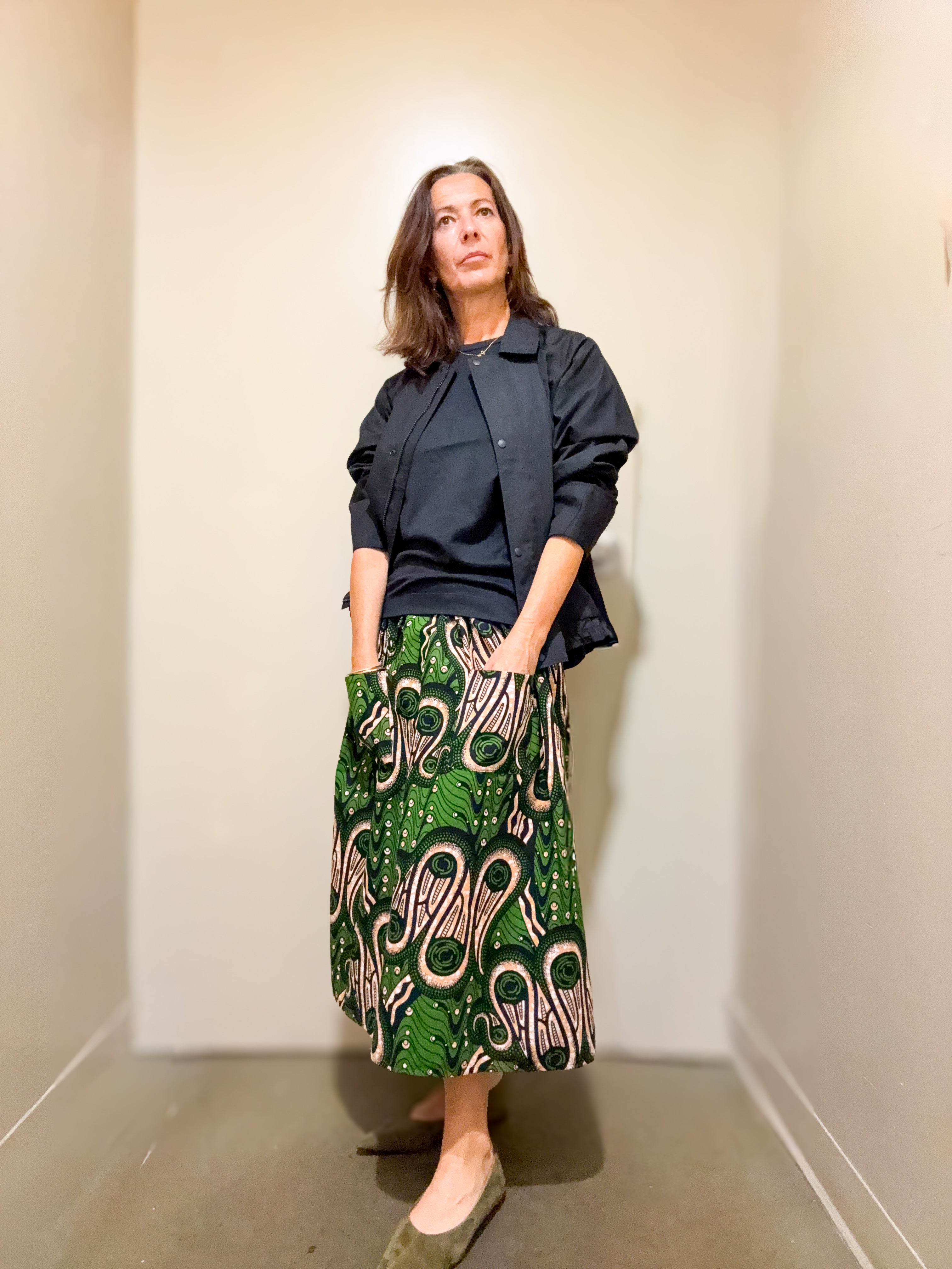Bright Pattern Skirt Pink and Purple