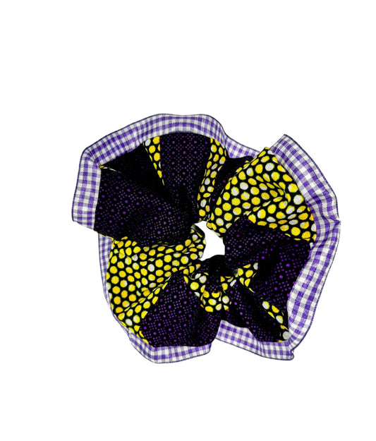 Purple and Yellow Oversized Scrunchie