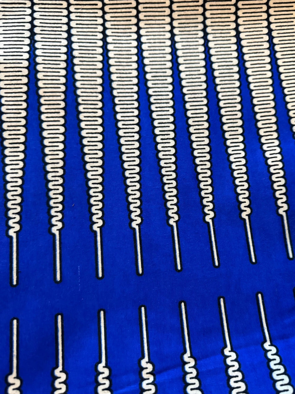 Blue Vibrant African Fabric Cotton