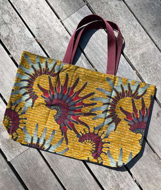 Bronze great big bag African Print