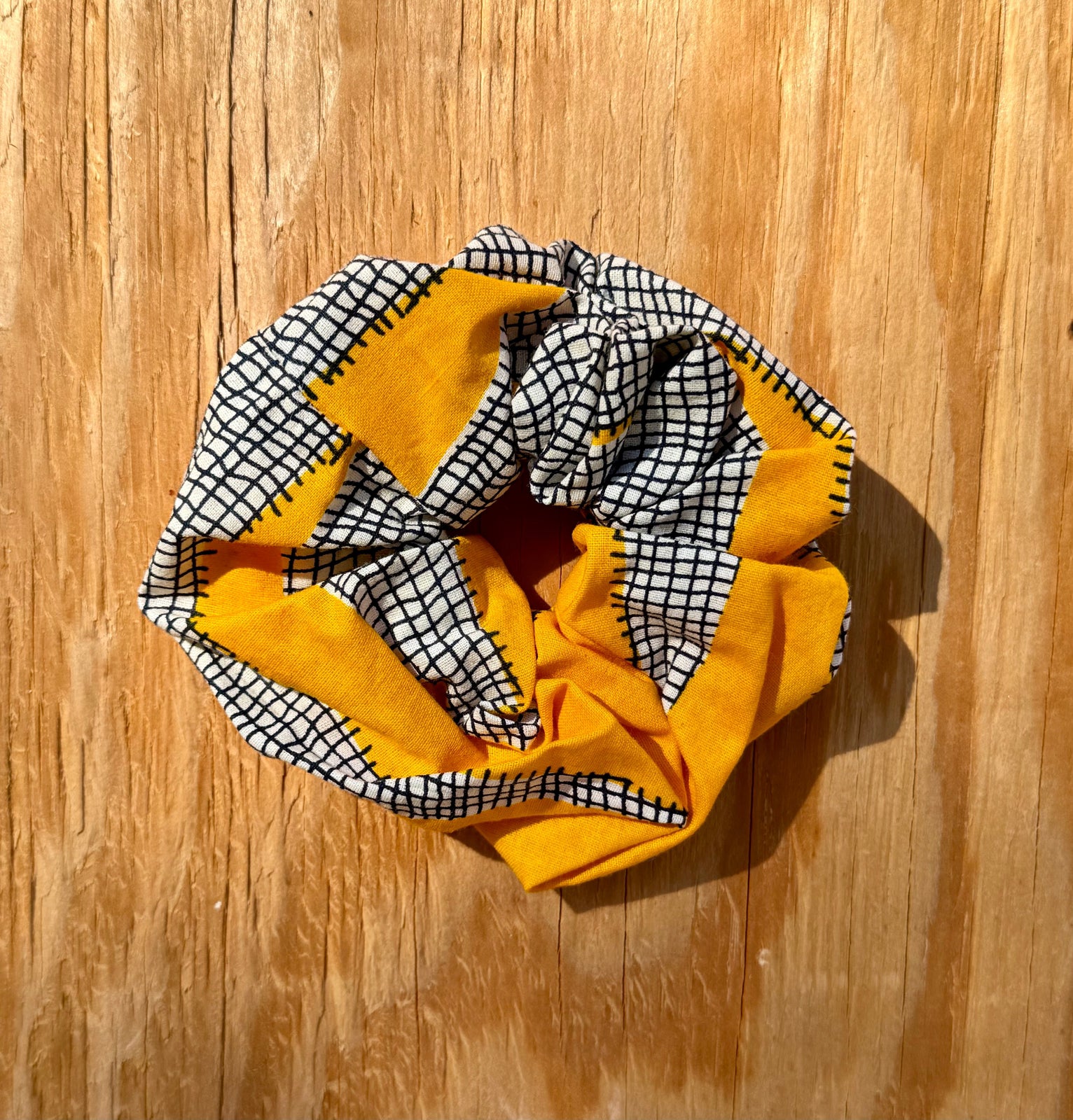 Scrunchie African Print yellow and black