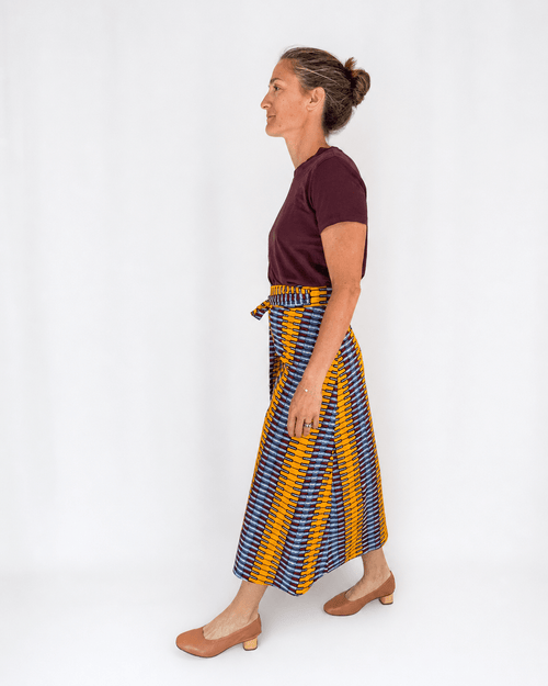 Amber Link Long Wrap Skirt