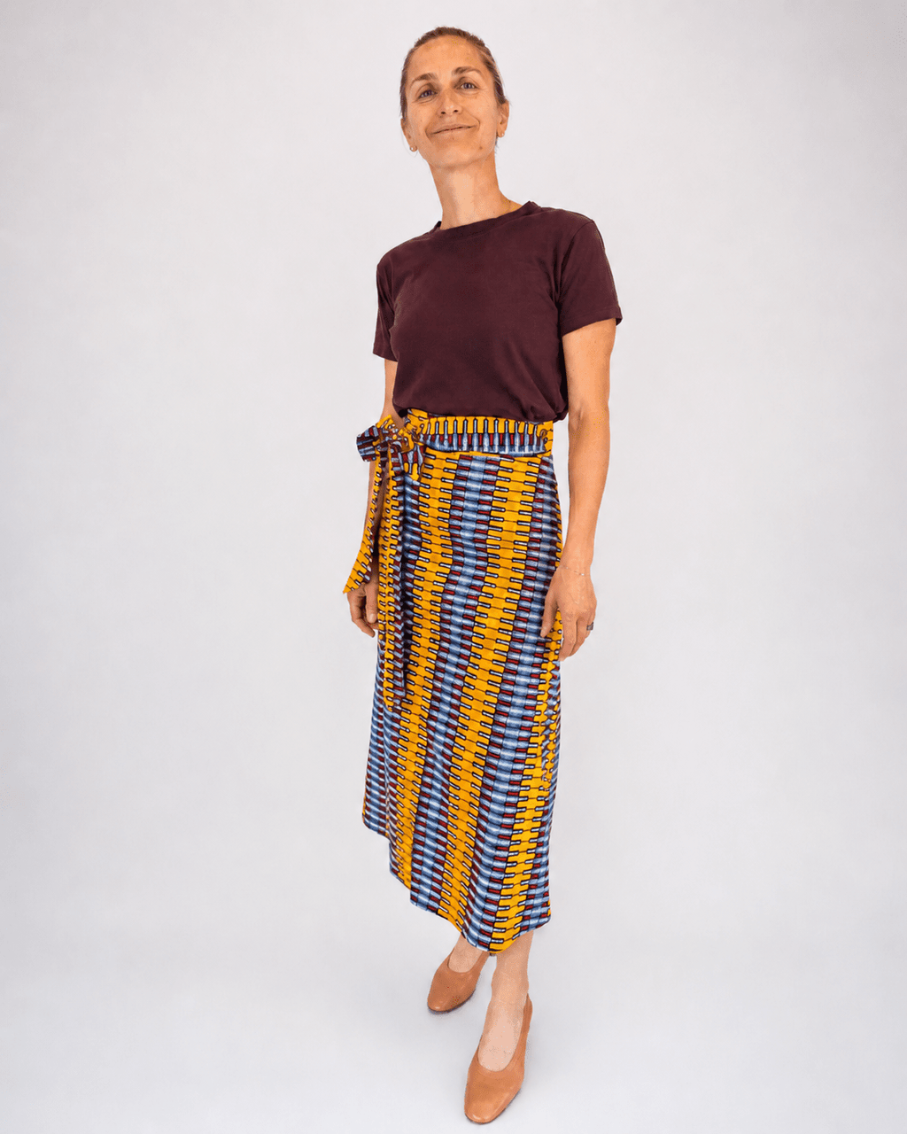 Amber Link Long Wrap Skirt