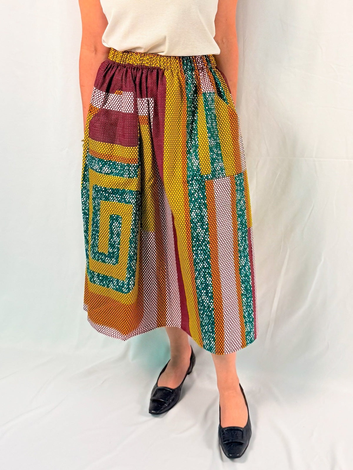 The Origin | Savannah | Elastic Waist Midi Skirt