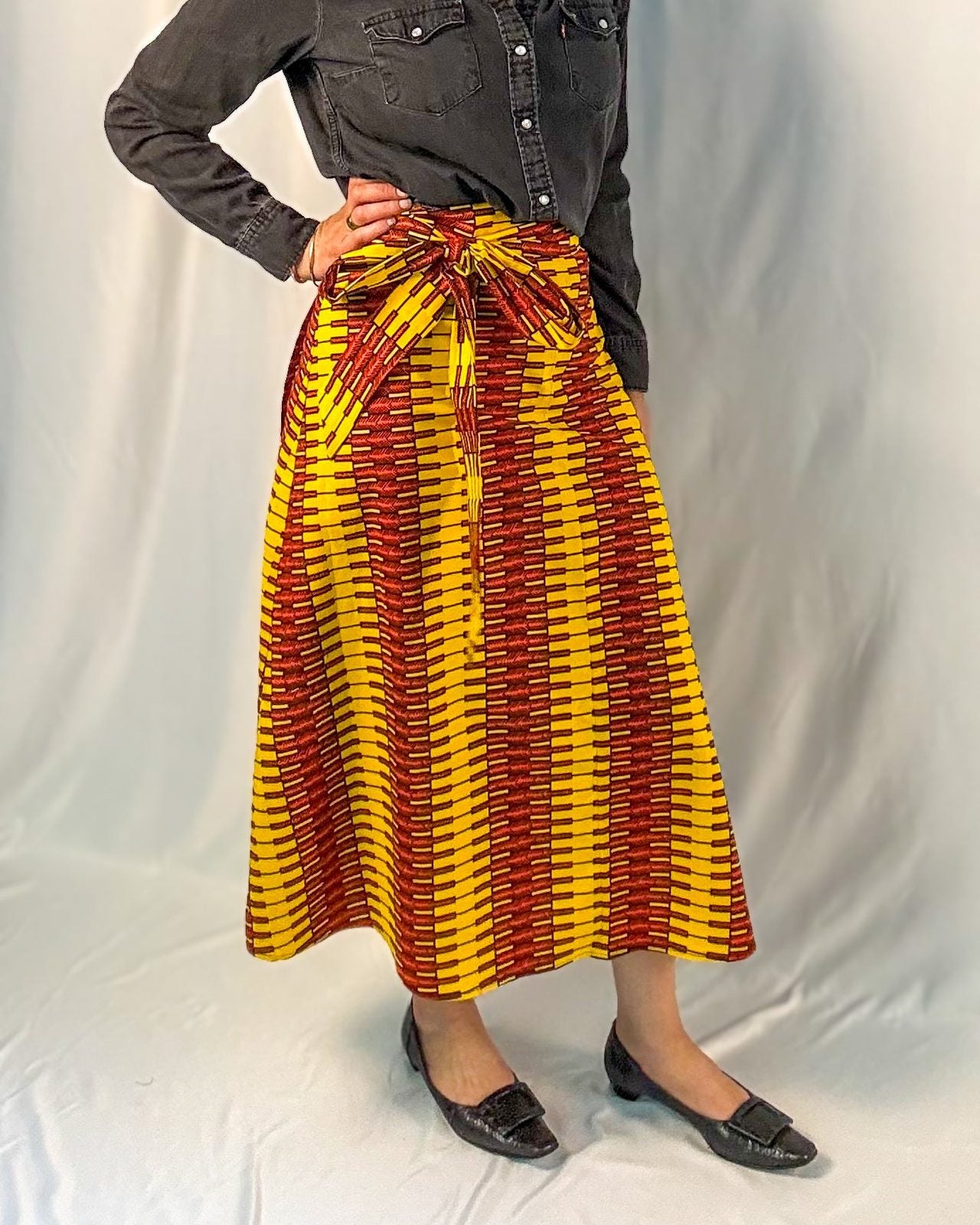 Sun Link Long Wrap Skirt