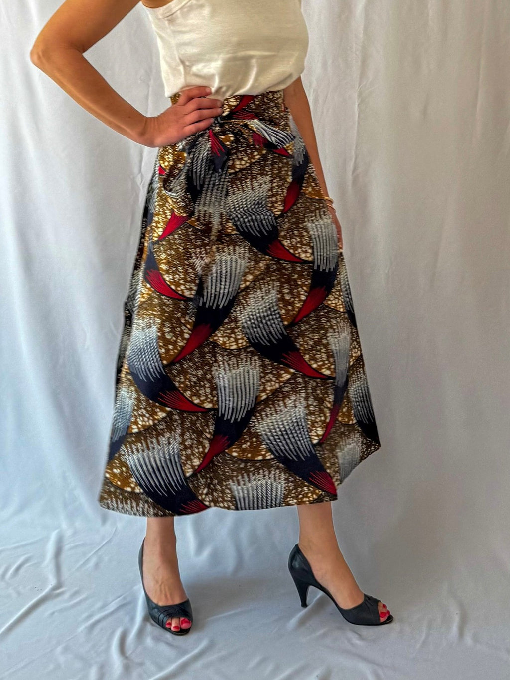 Waves Long Wrap Skirt