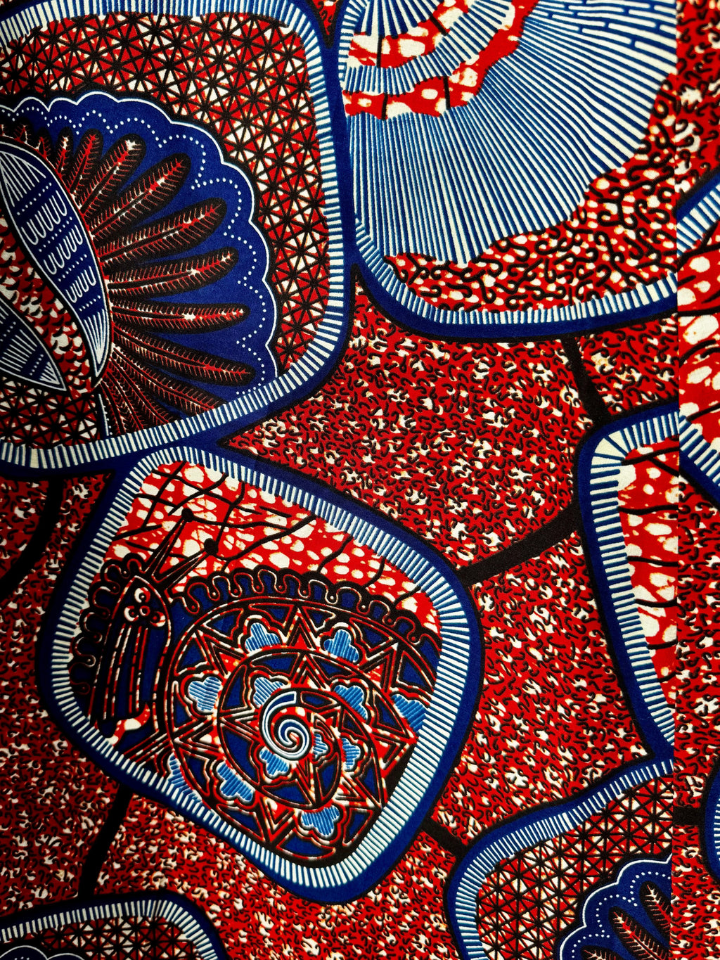Scarlet Mosaic Midi Wrap Skirt