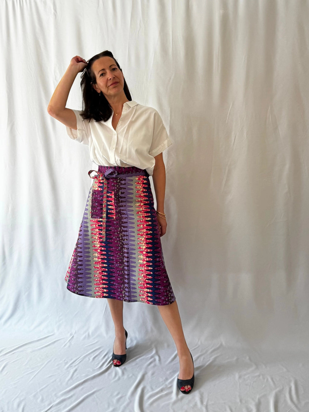 Echoes Midi Wrap Skirt