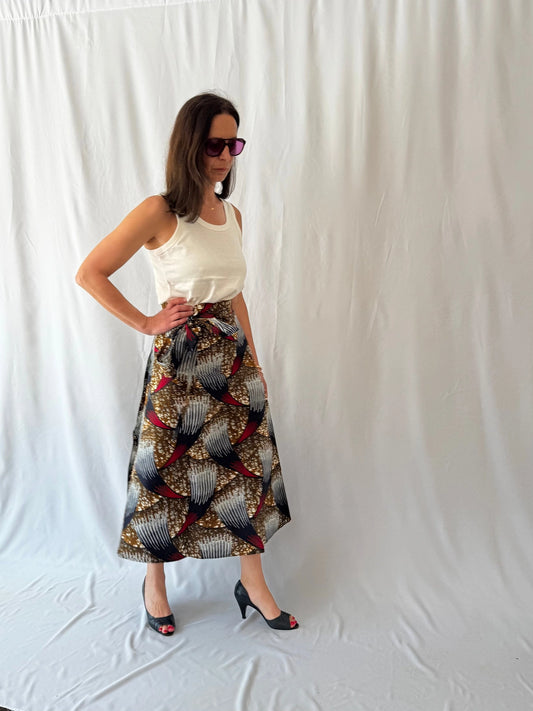 Waves Long Wrap Skirt