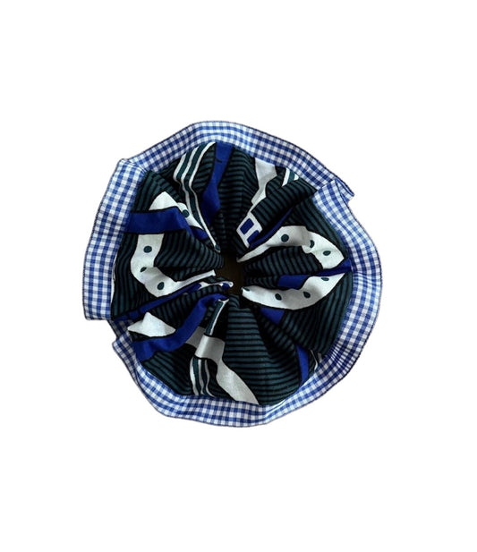 All blues Cotton Oversized Scrunchie