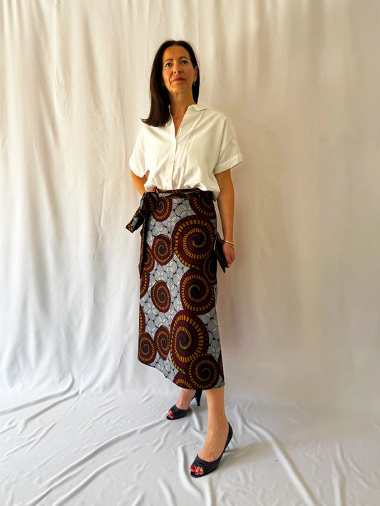 Kaleido Blum Long Wrap Skirt