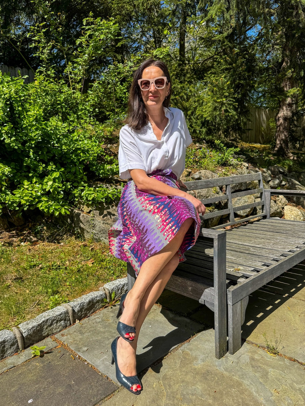 Echoes Midi Wrap Skirt