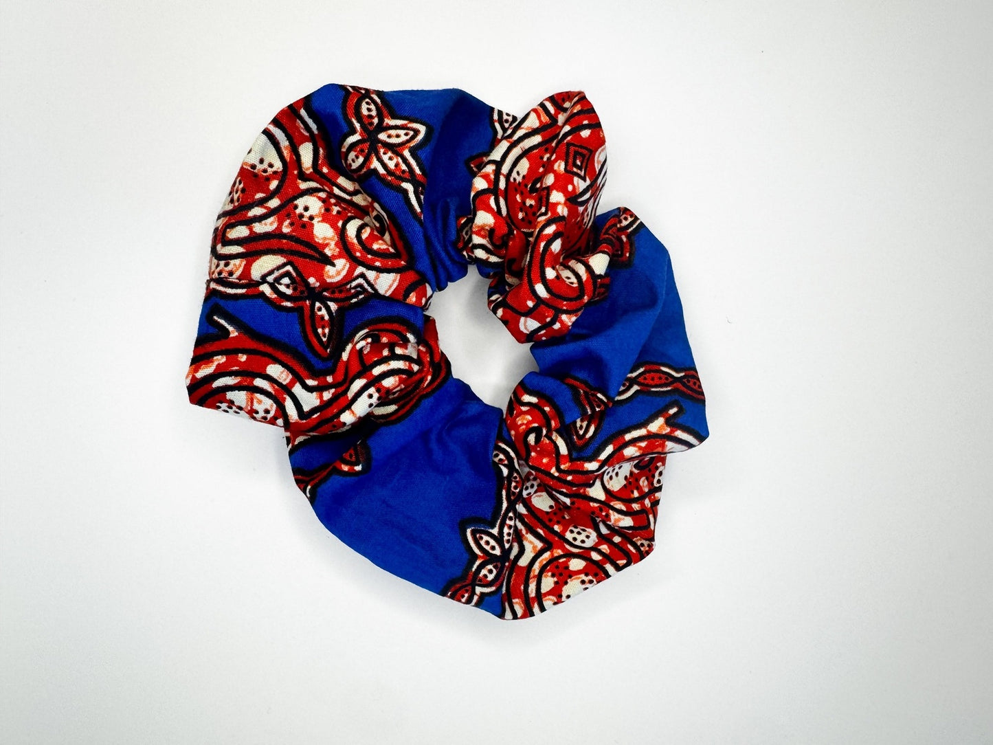 Blue and Bronze Scrunchie