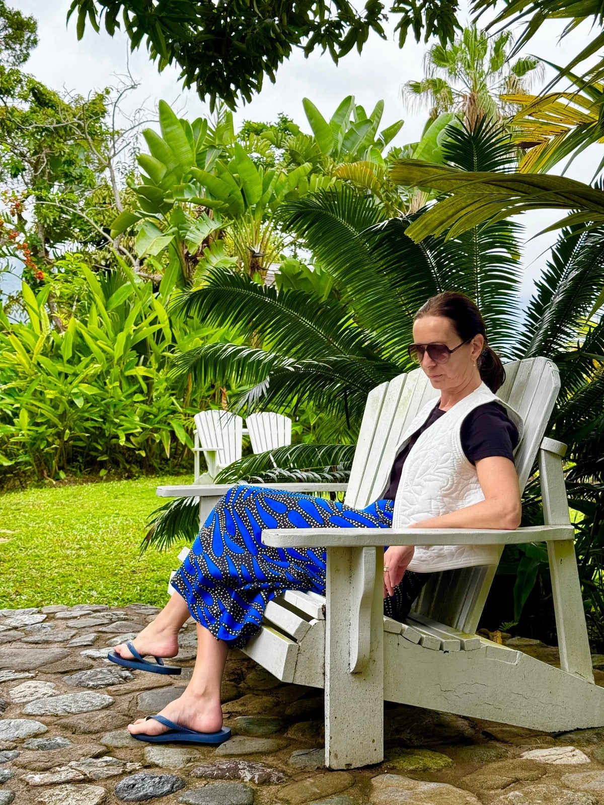 Indigo Flow Long Wrap Skirt