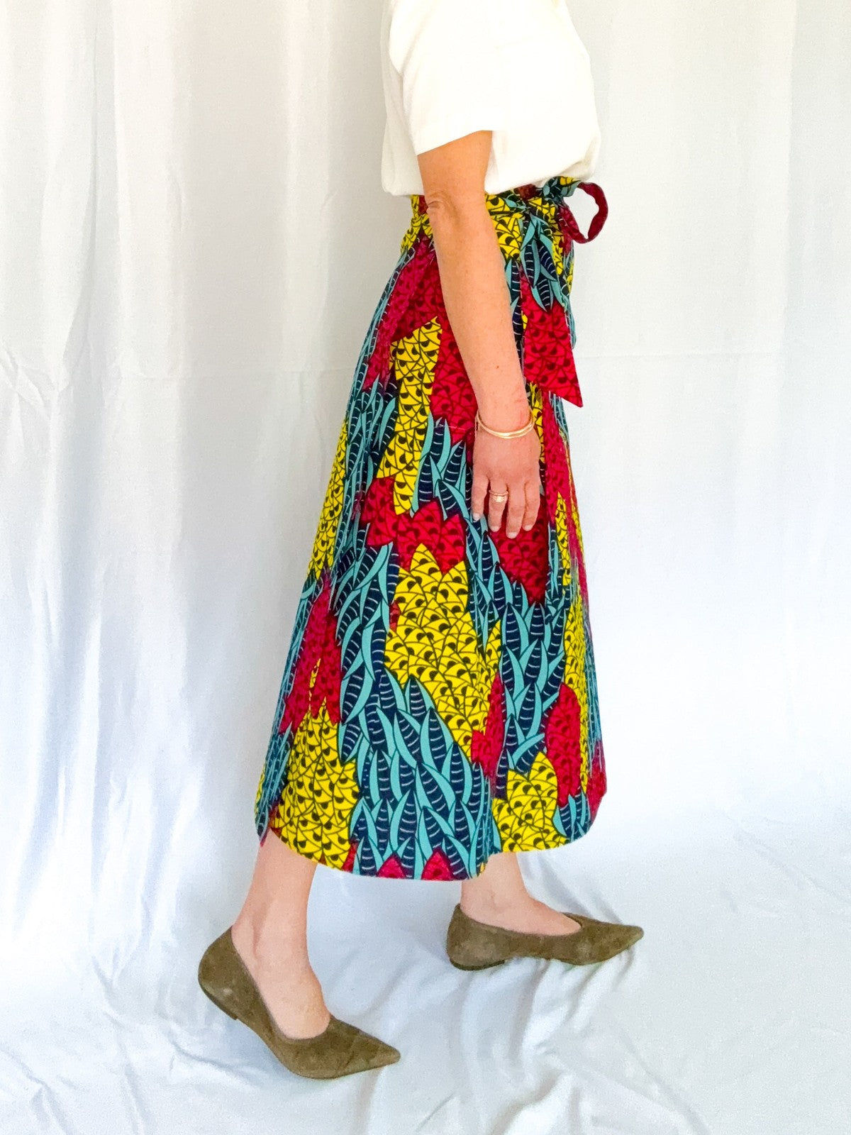 Lush Leaf Long Wrap Skirt