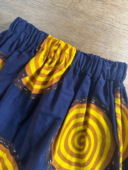Van Gogh Sunflowers Elastic Waist Mini Skirt
