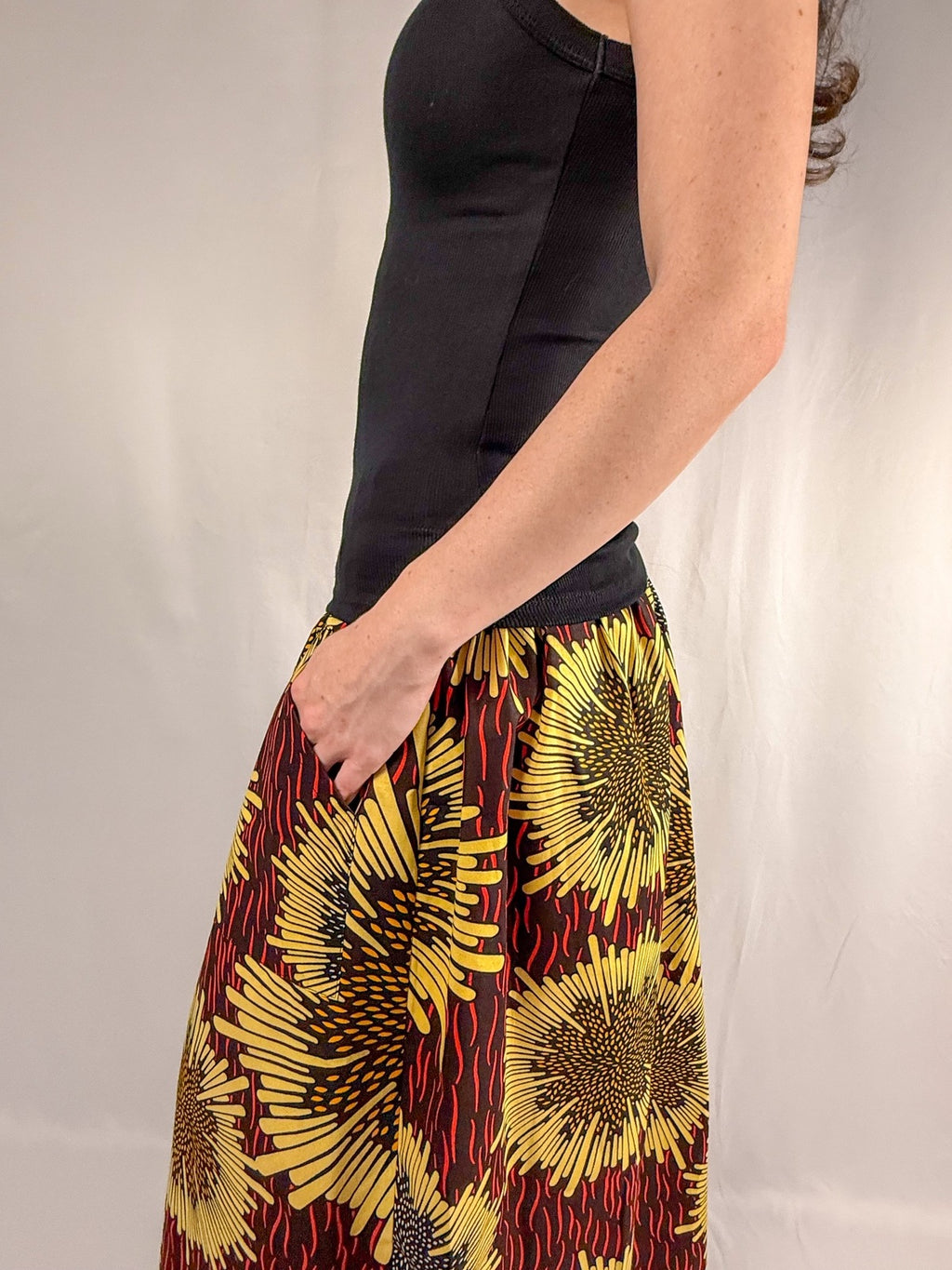 The Origin | Solaris | Elastic Waist Midi Skirt