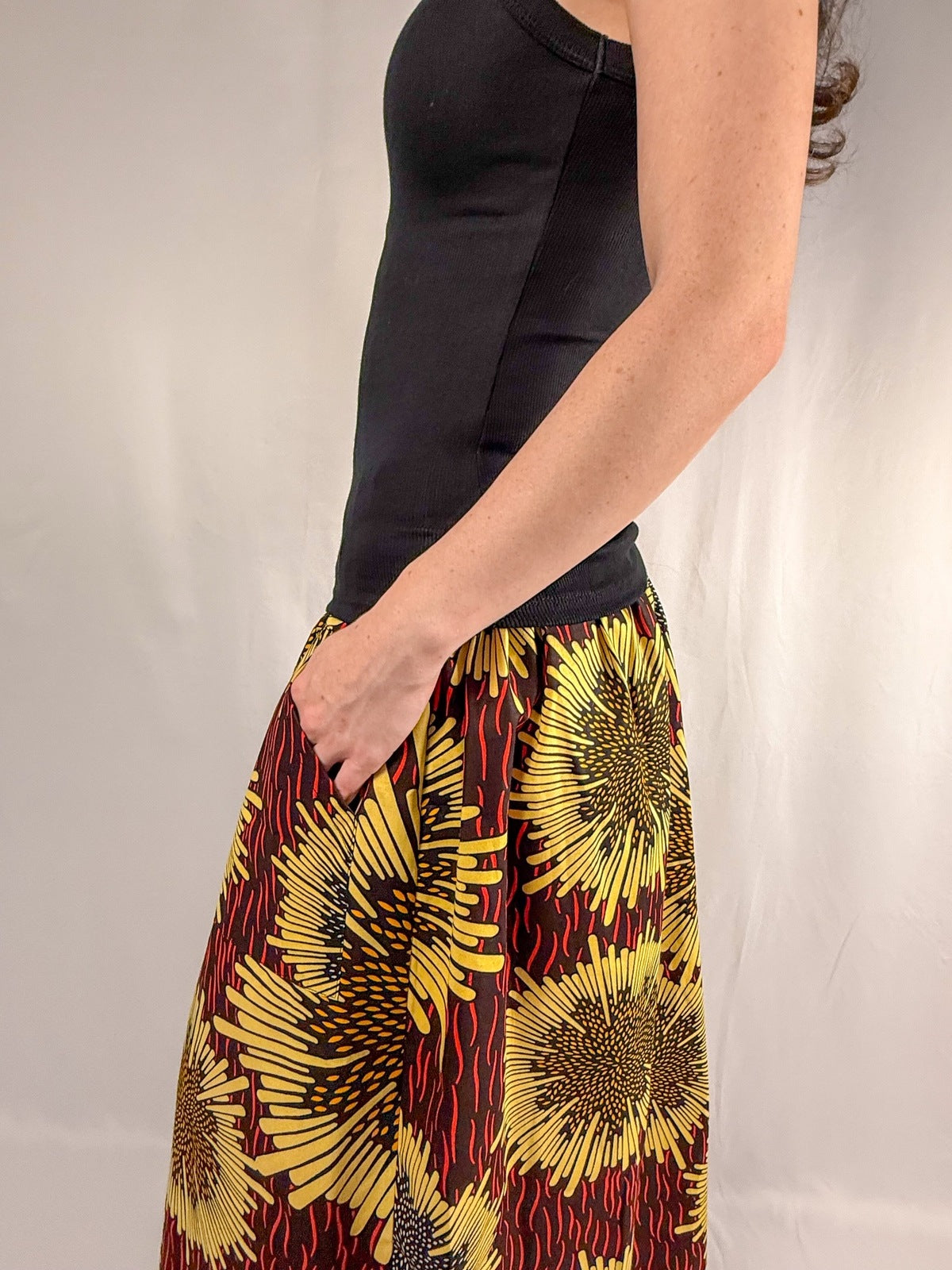 The Origin | Solaris | Elastic Waist Midi Skirt