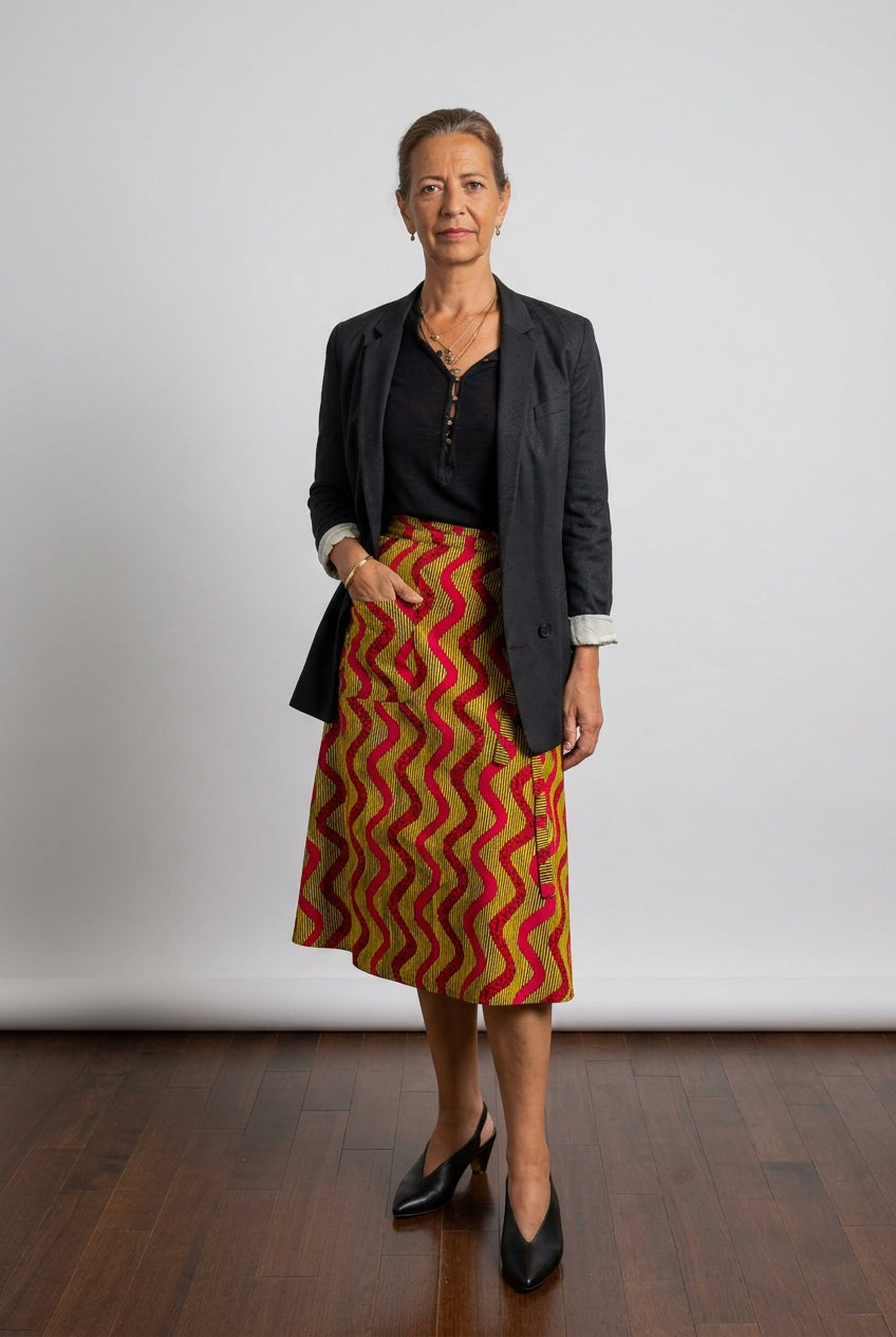 Pink Lemonade Midi Wrap Skirt