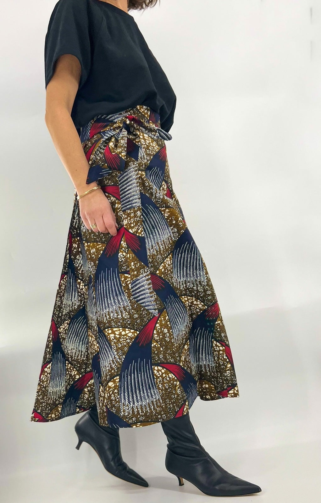 Waves Long Wrap Skirt