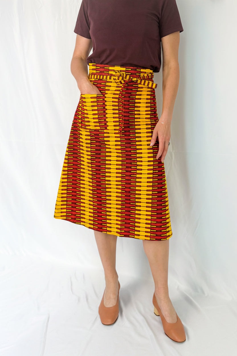 Sun Midi Wrap Skirt