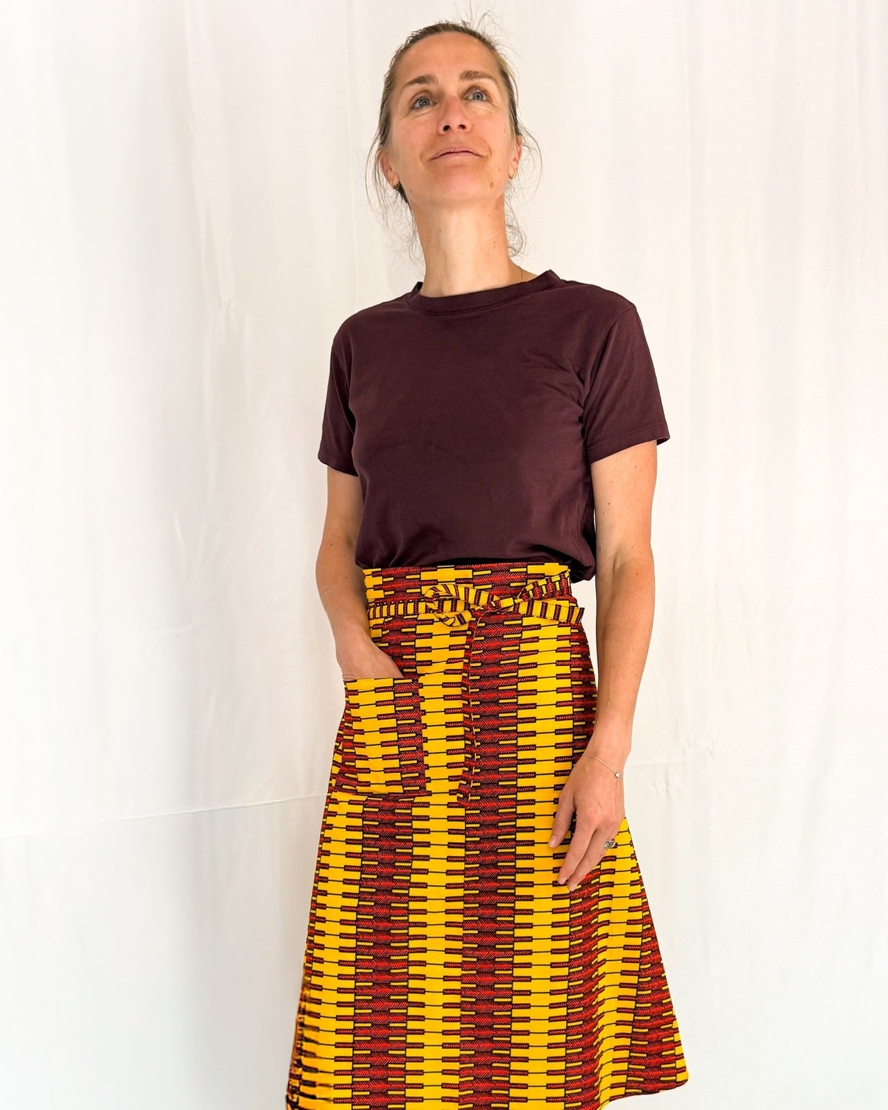 Sun Midi Wrap Skirt