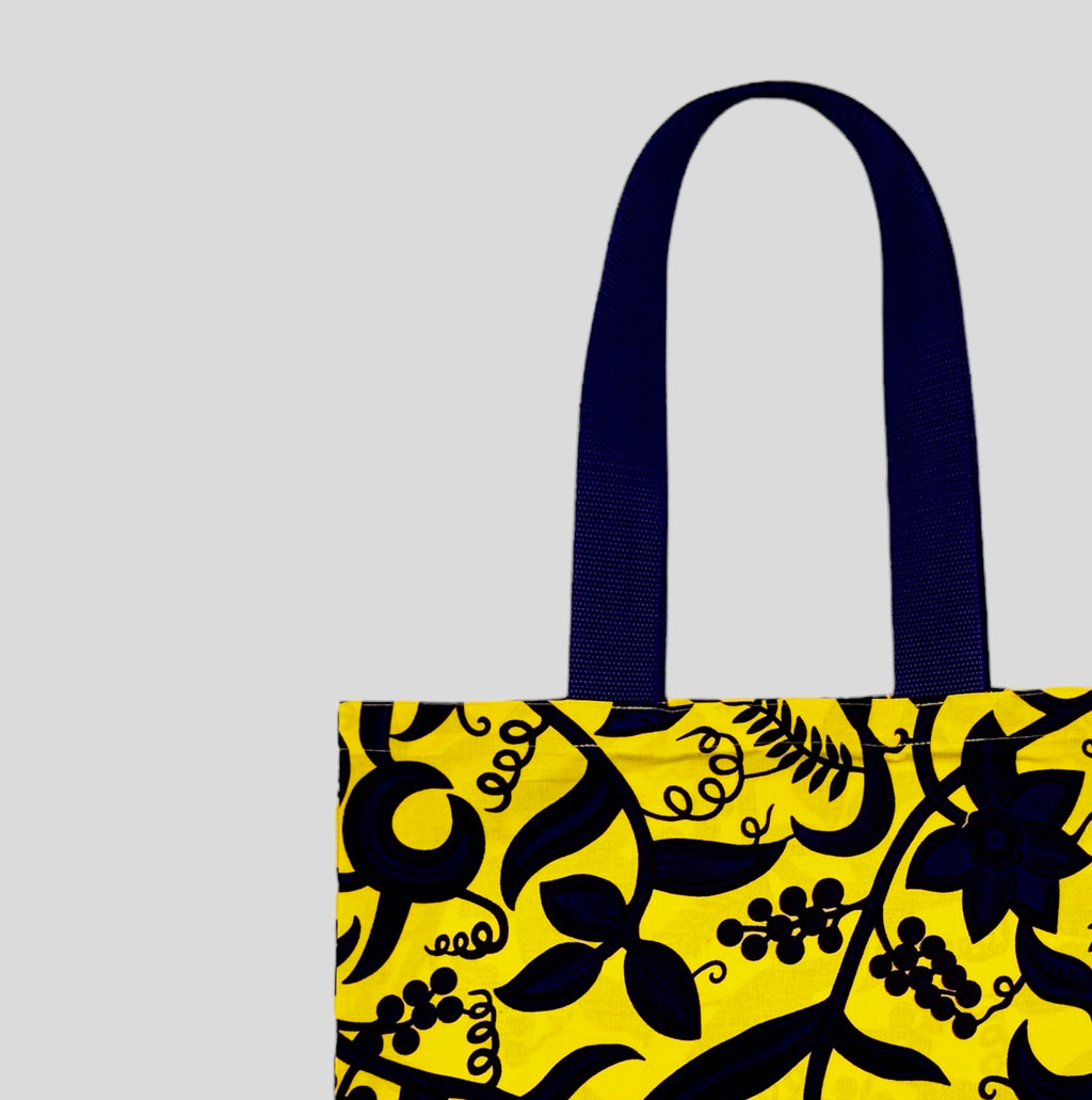 Yellow and Purple Flowers Tote Bag