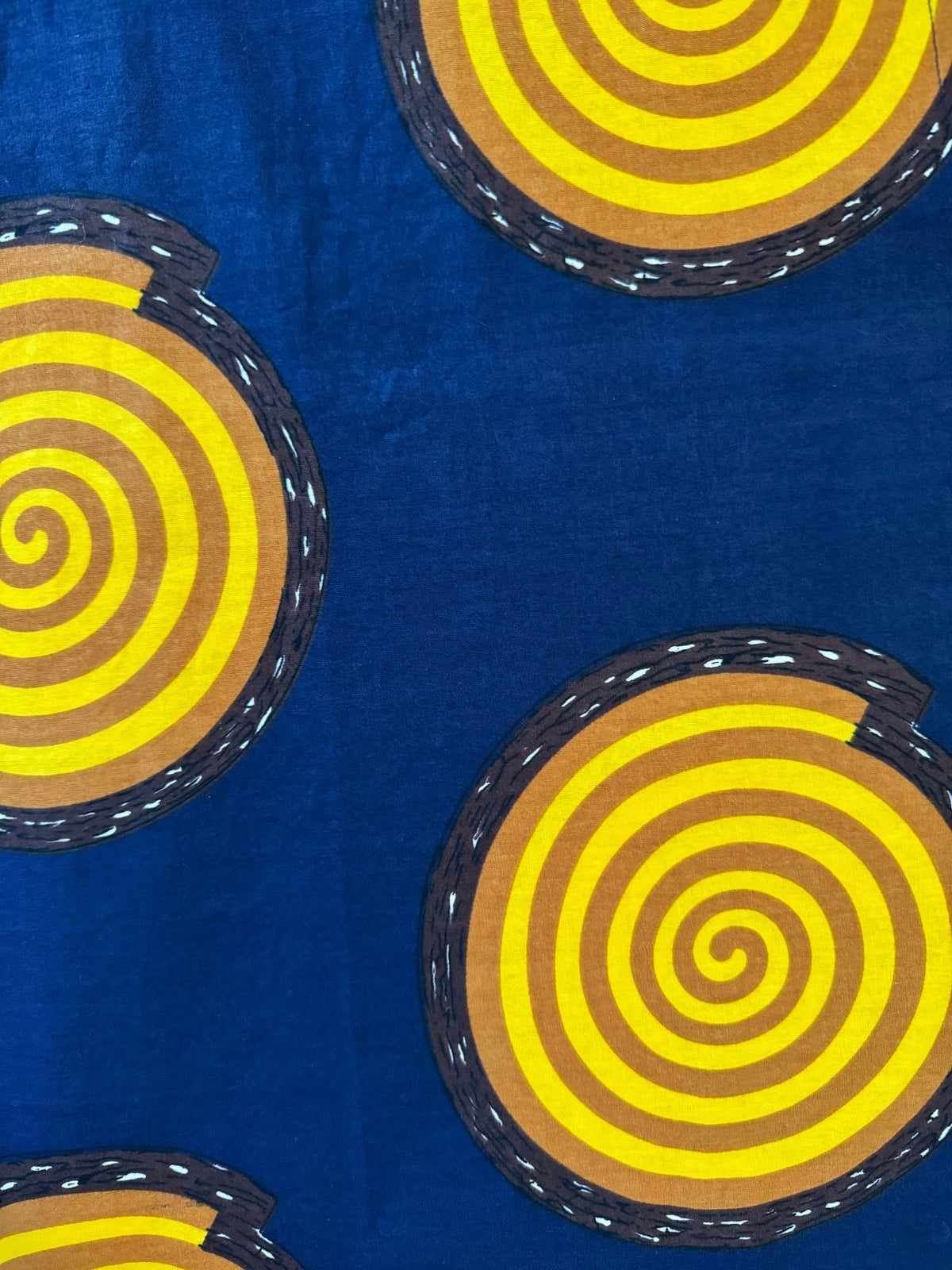 African Print Blue and Yellow Mini Skirt