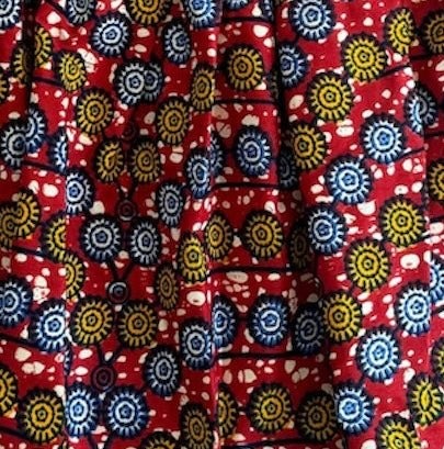 African Print Stamps Mini Skirt