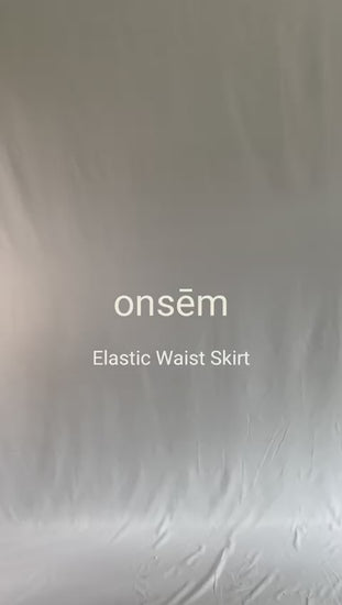 Green & Pink Circles Elastic Waist Midi Skirt video