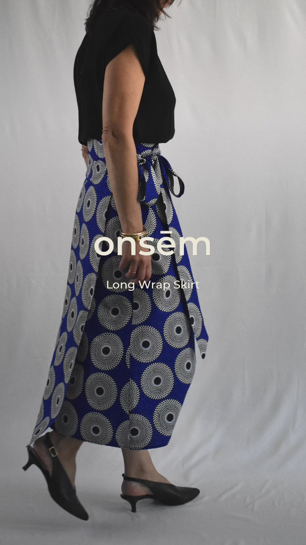 Bright Blue Long Wrap Skirt