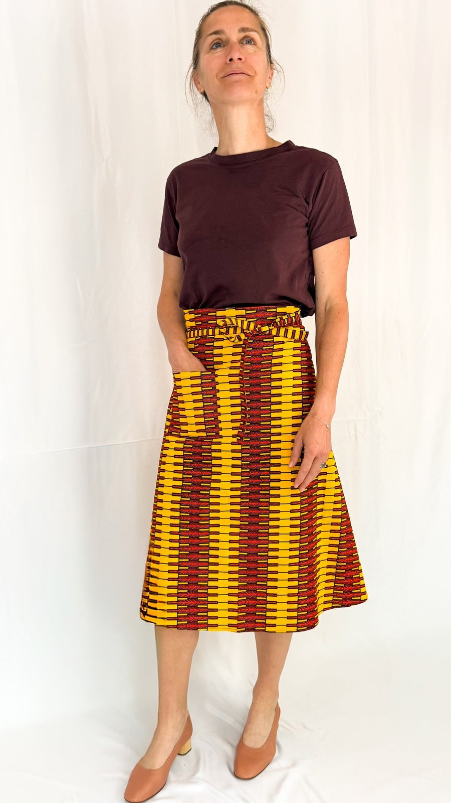 Sun Midi Wrap Skirt