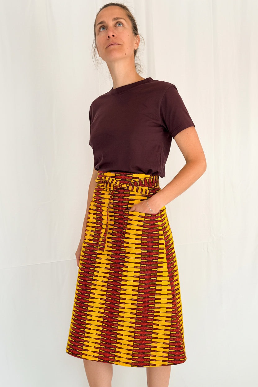 Sun Midi Wrap Skirt