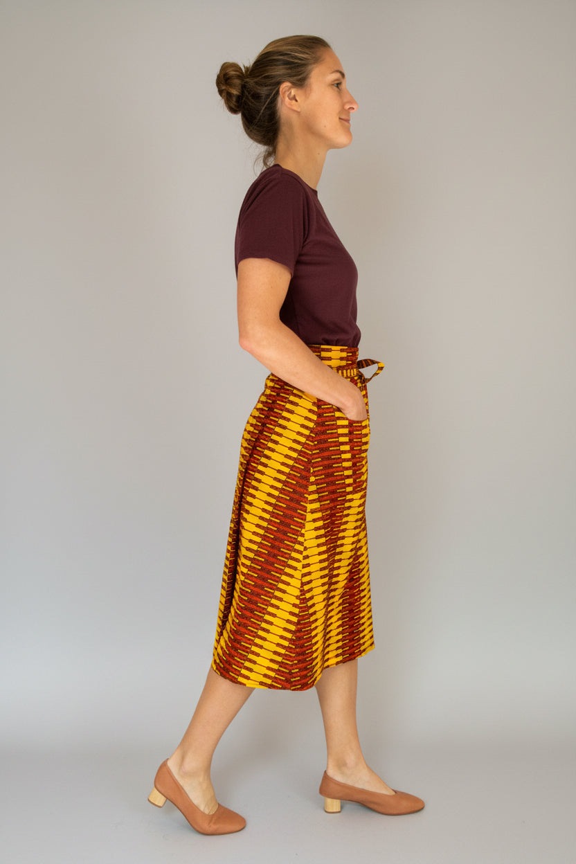 Sun Midi Wrap Skirt